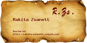 Rakita Zsanett névjegykártya
